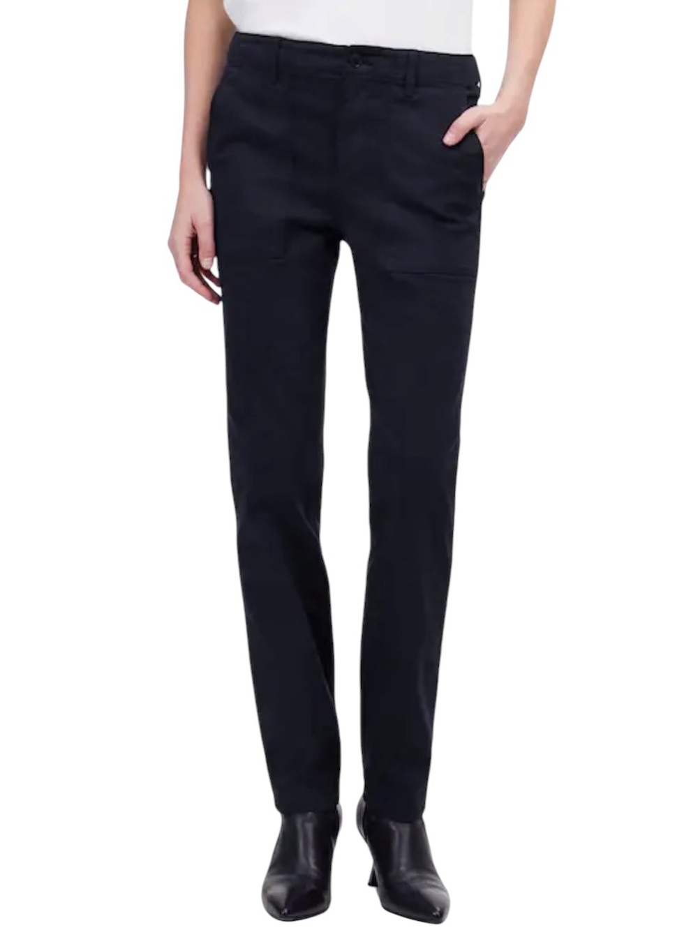 NEW Madewell The Slim Straight Utility Pant in Garment Dye Deep‎ Indigo Size 24